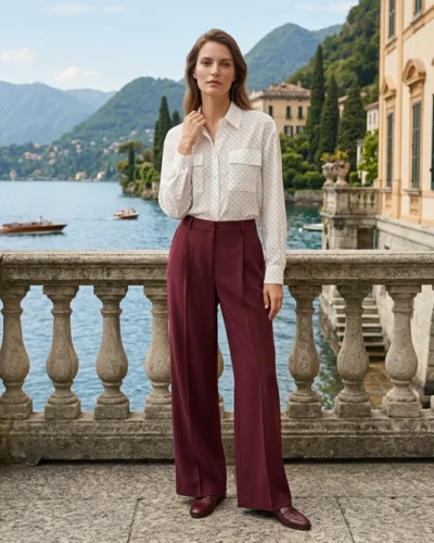 Pantallona elegante bordo